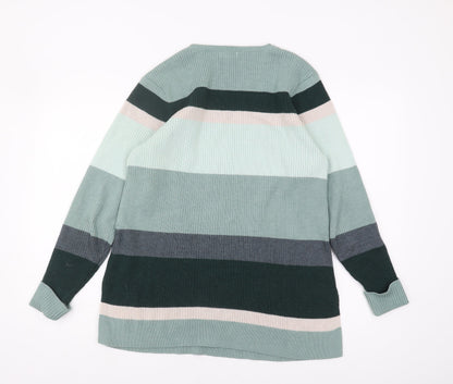 Cotton Traders Women's Multicoloured Stripe Jumper Size 14