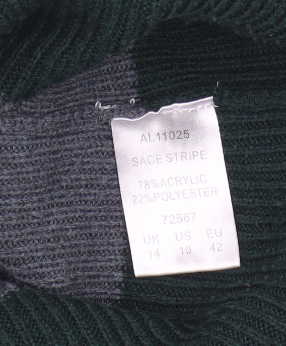 Cotton Traders Women's Multicoloured Stripe Jumper Size 14