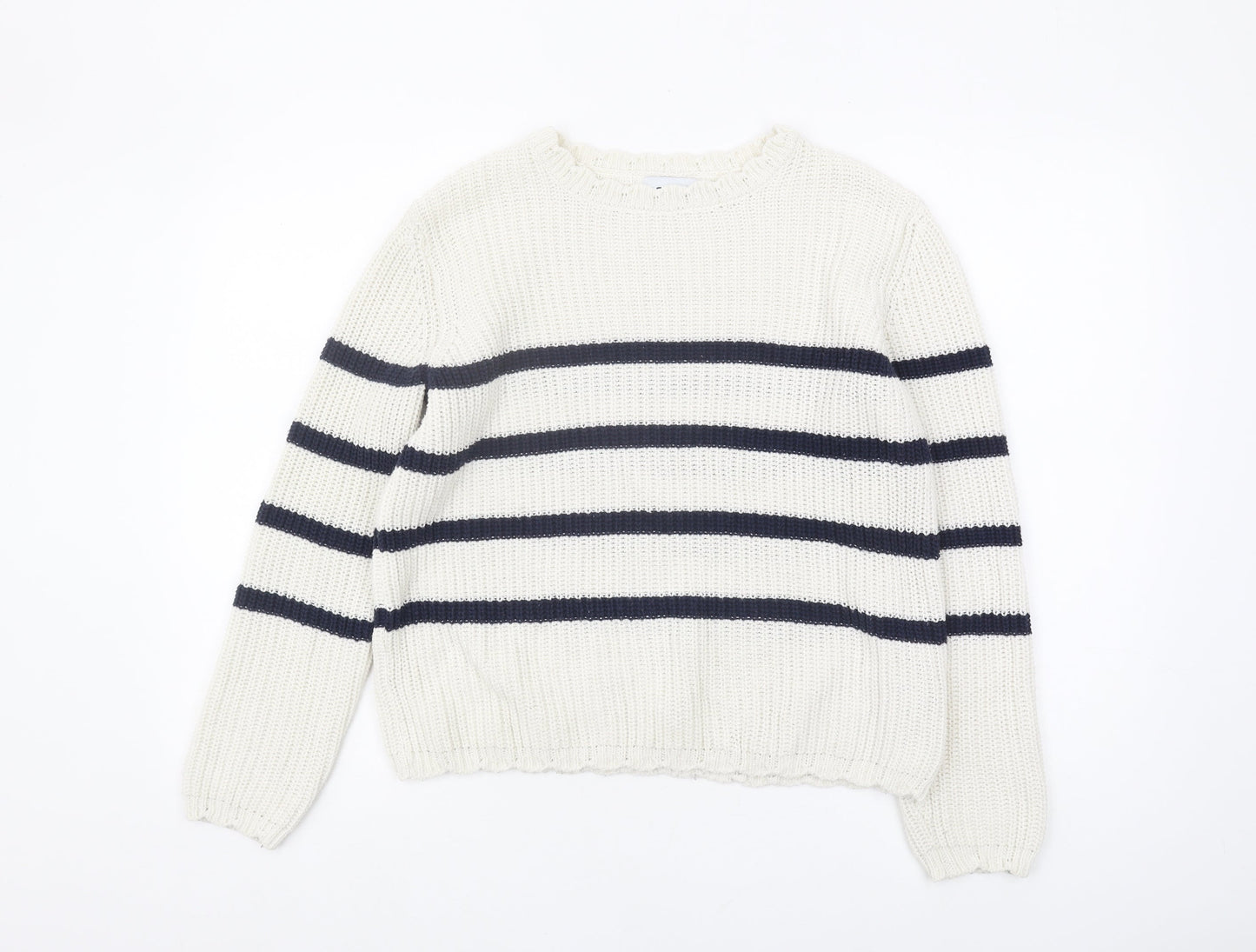 Womens UK Size XS Only White Pullover Jumper