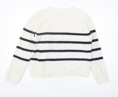 Womens UK Size XS Only White Pullover Jumper