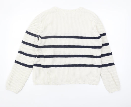 Womens UK Size XS Only White Pullover Jumper