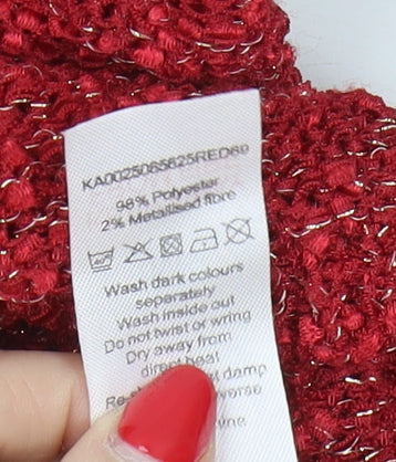 Womens UK Size M Bm collection Red Pullover Jumper
