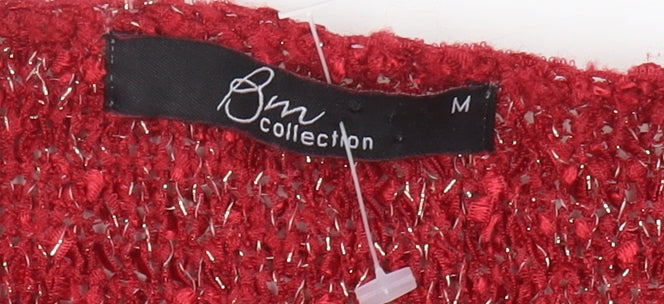 Womens UK Size M Bm collection Red Pullover Jumper