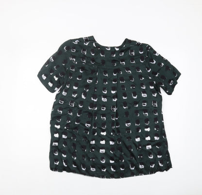 & Other Stories Women's Green Geometric Blouse Size 12