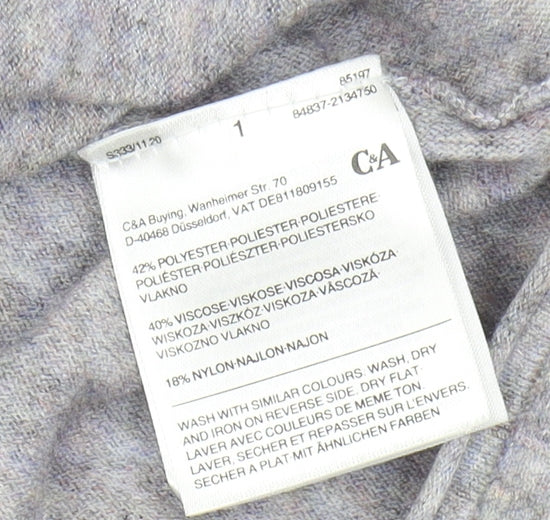 C&A Women's Grey Pullover Jumper - Size L