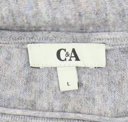 C&A Women's Grey Pullover Jumper - Size L