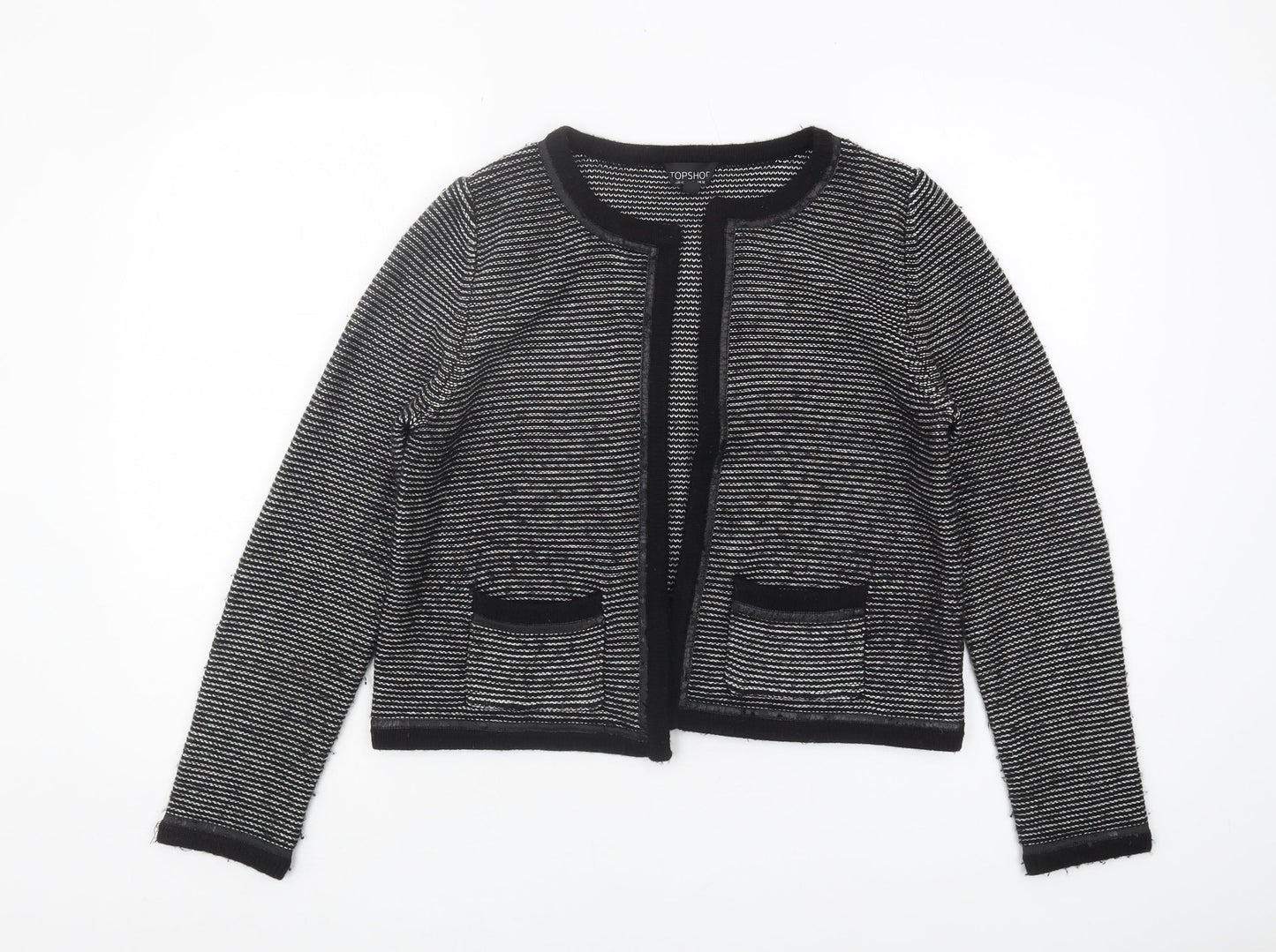 Womens UK Size 12 Topshop Black Cardigan Jumper