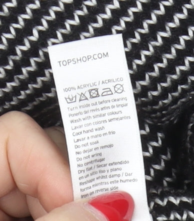 Womens UK Size 12 Topshop Black Cardigan Jumper