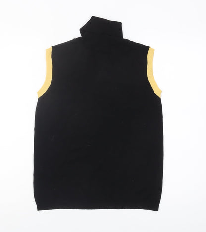 René Lezard Women's Black Viscose Tank Top Medium