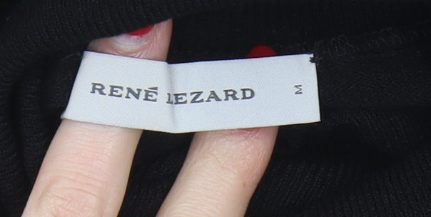 René Lezard Women's Black Viscose Tank Top Medium
