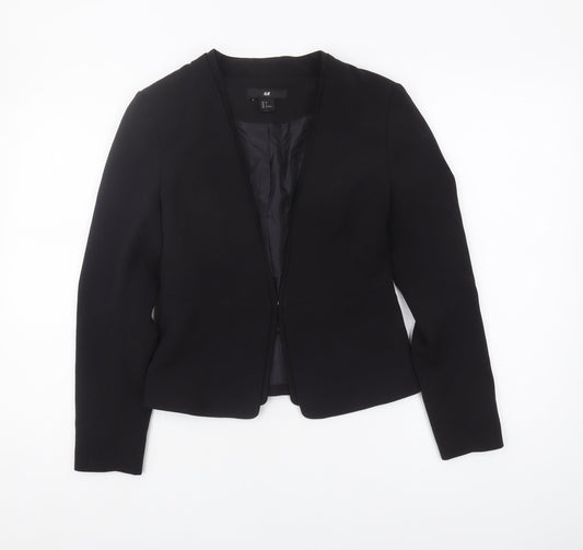 H&M Women's Black Blazer, Size 8, Regular Fit