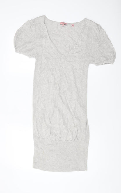 Womens UK Size 10 Ted Baker Grey Tunic Jumper