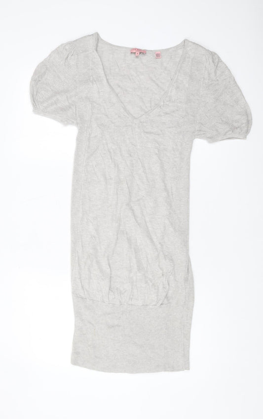 Womens UK Size 10 Ted Baker Grey Tunic Jumper