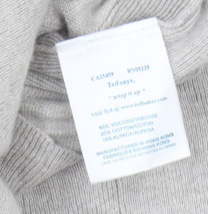 Womens UK Size 10 Ted Baker Grey Tunic Jumper