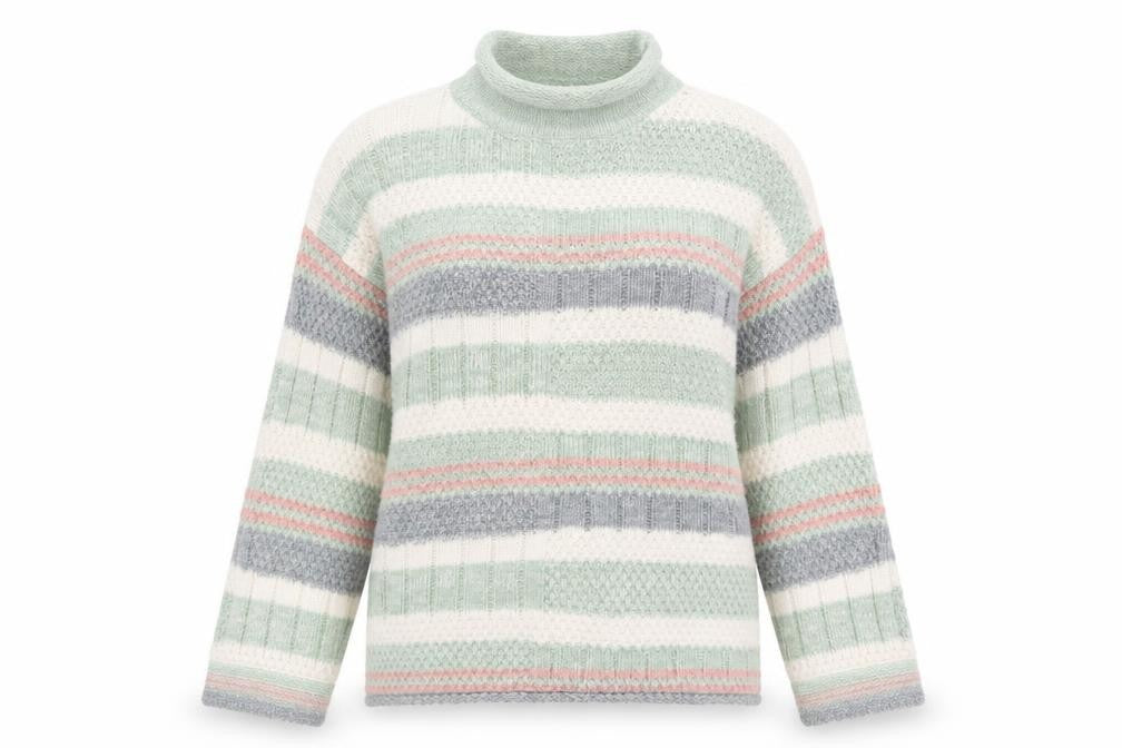 Womens UK Size S Apricot Multicoloured Pullover Jumper