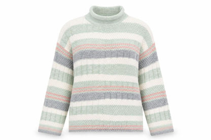 Womens UK Size S Apricot Multicoloured Pullover Jumper