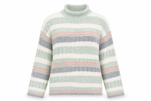 Womens UK Size S Apricot Multicoloured Pullover Jumper