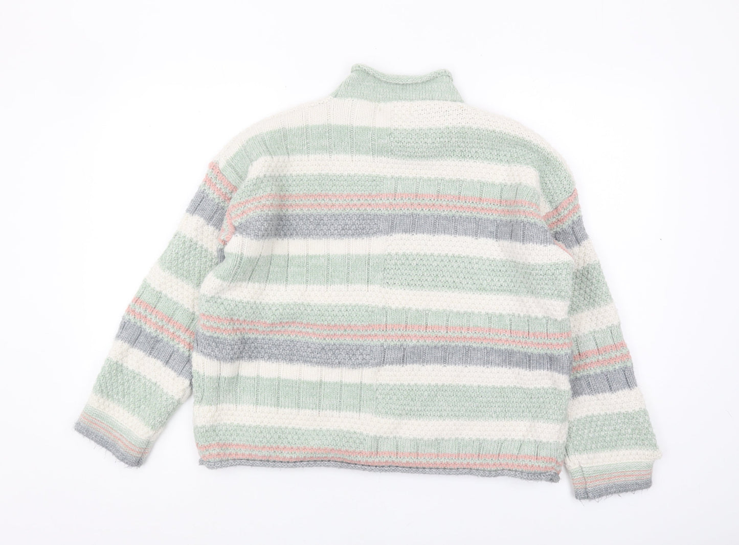 Apricot Women's Multicoloured Striped Pullover Jumper S