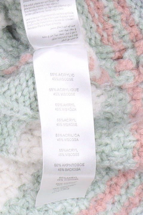 Apricot Women's Multicoloured Striped Pullover Jumper S