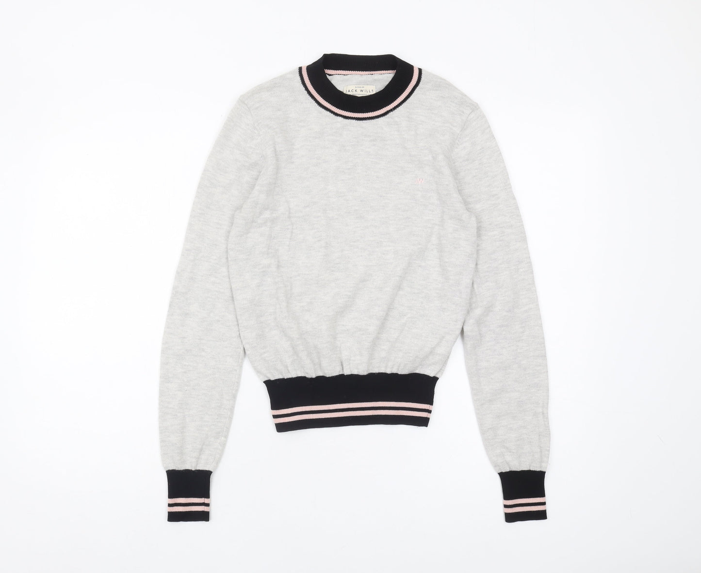 Jack Wills Women's Grey Pullover Jumper Size 6 - Casual Style