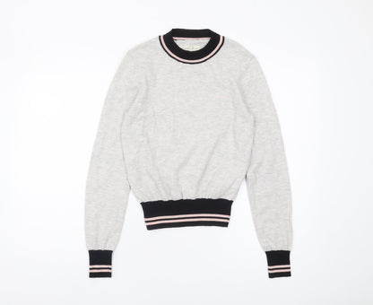 Jack Wills Women's Grey Pullover Jumper Size 6 - Casual Style