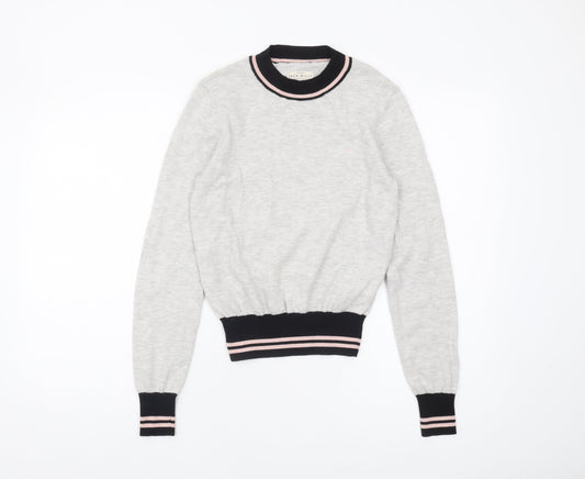 Jack Wills Women's Grey Pullover Jumper Size 6 - Casual Style