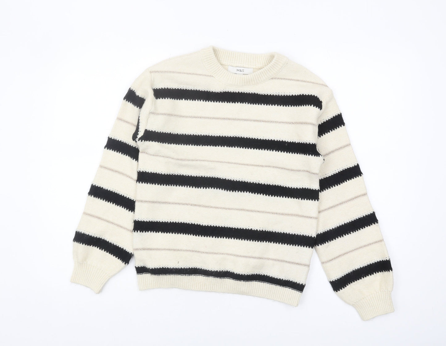 Womens UK Size XS Marks and Spencer Black Pullover Jumper