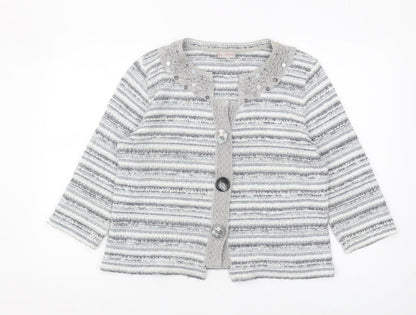 Womens UK Size L Marks and Spencer Grey Cardigan Jumper
