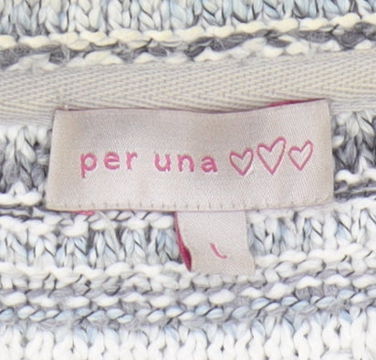 Womens UK Size L Marks and Spencer Grey Cardigan Jumper