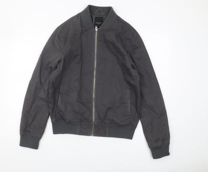 Mens UK Size S New Look Black Bomber Jacket