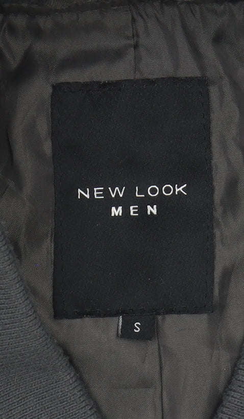 Mens UK Size S New Look Black Bomber Jacket