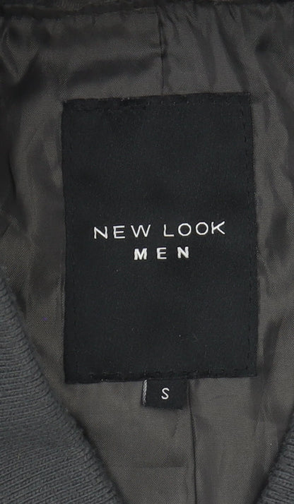 Mens UK Size S New Look Black Bomber Jacket