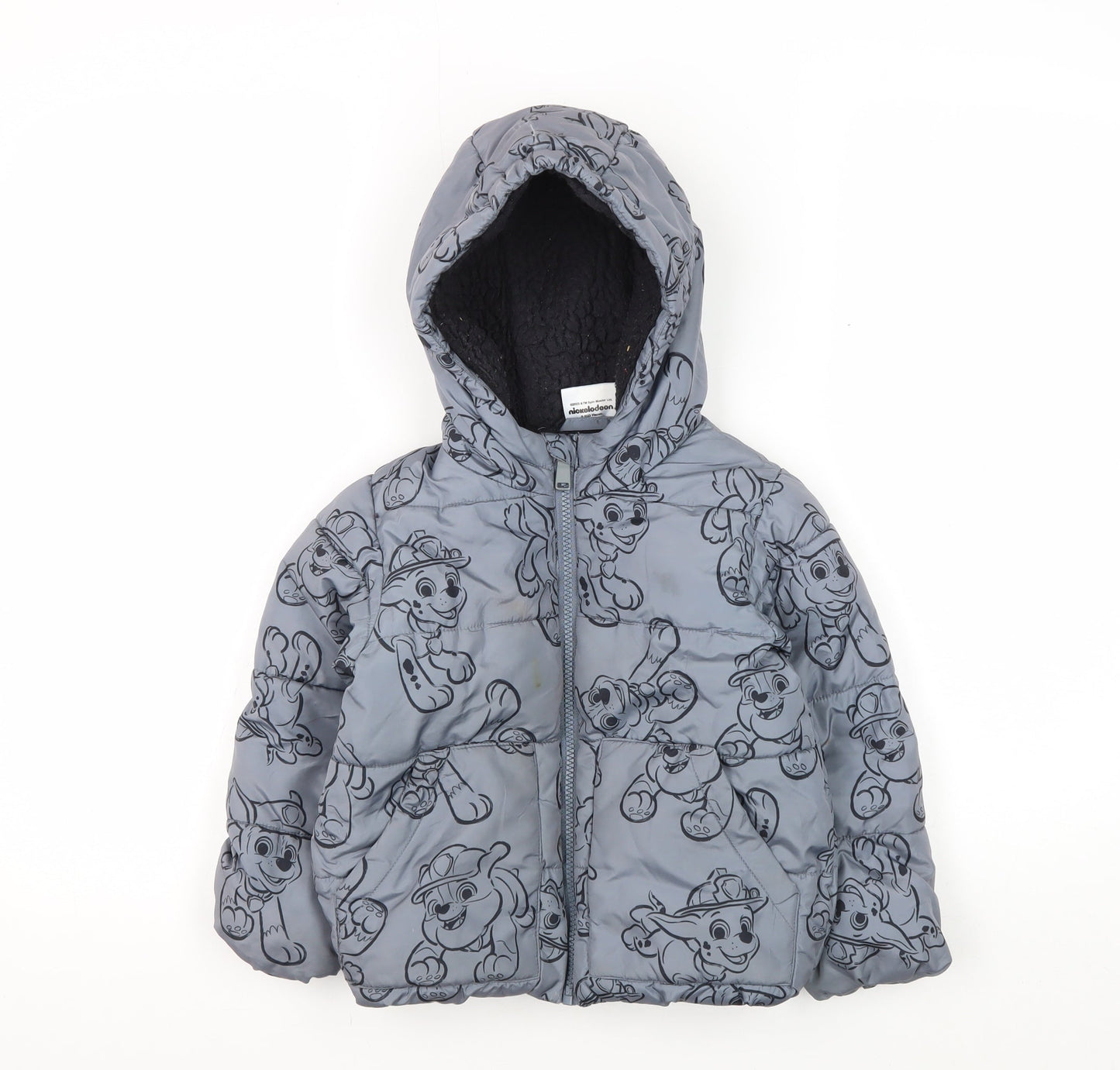 Marks and Spencer Boys Grey Paw Patrol Puffer Jacket 2-3 Years