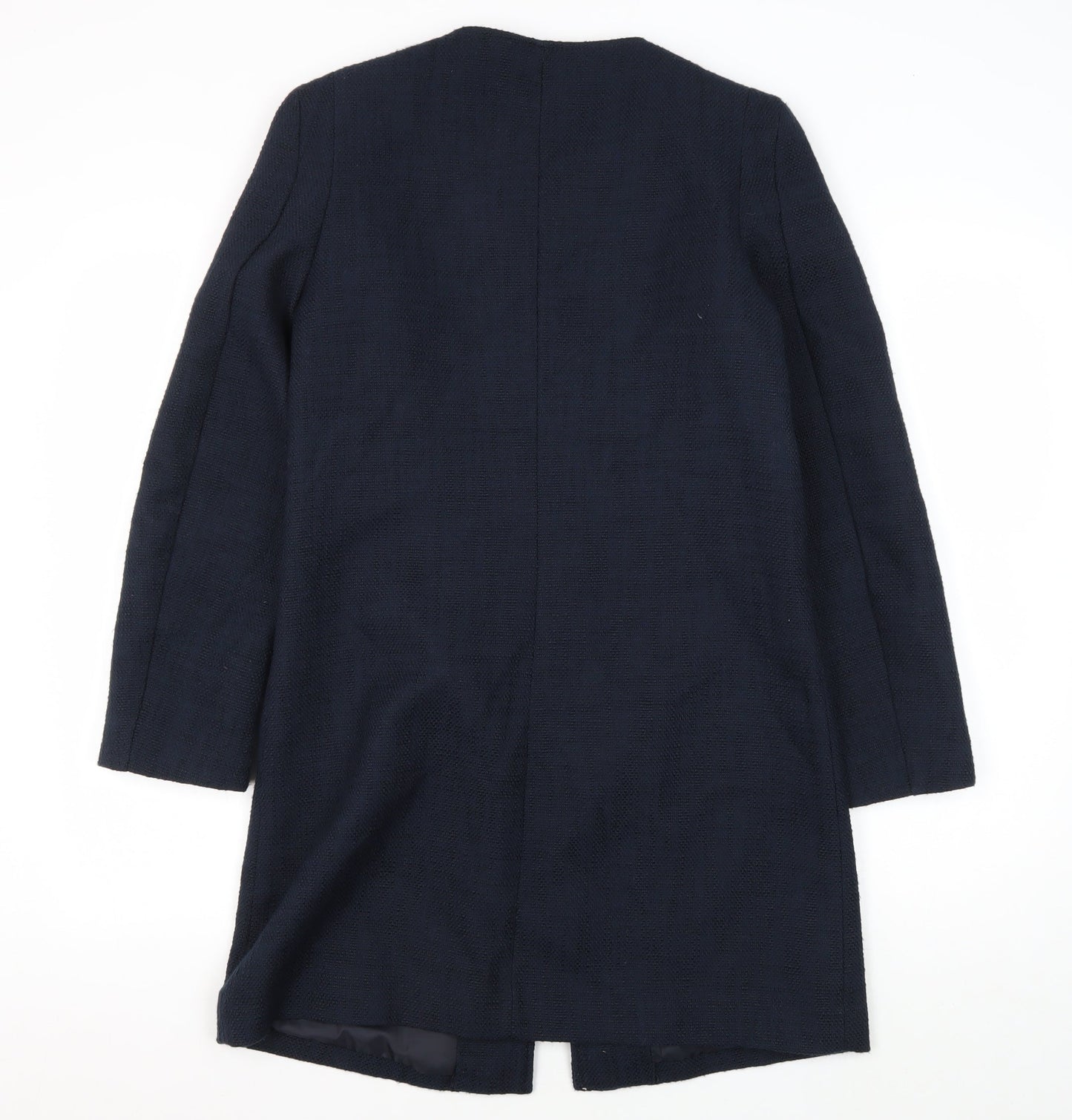 H&M Women's Blue Blazer, Size 10, Regular Fit, Zip Closure