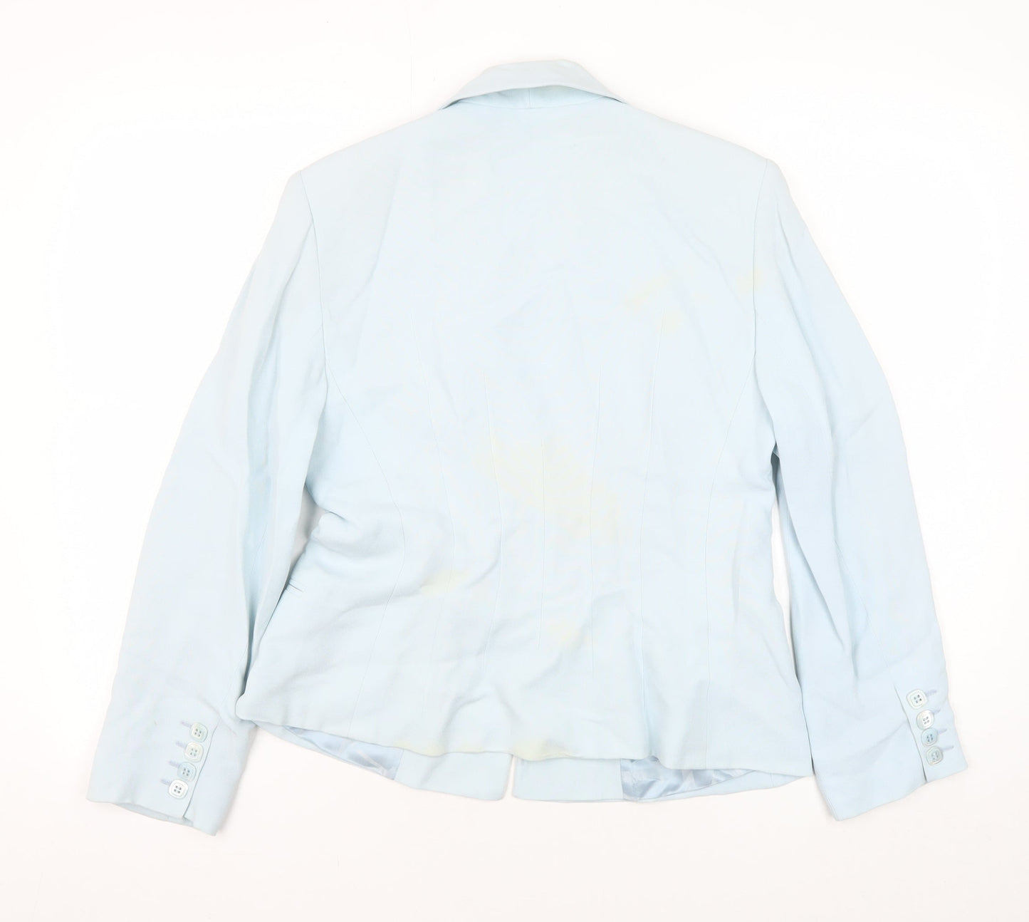 Jaeger Women's Blue Blazer UK 8, Business Single Breasted