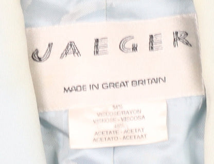 Jaeger Women's Blue Blazer UK 8, Business Single Breasted