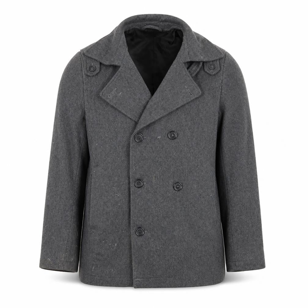 Mens UK Size S Topman Grey Pea Coat