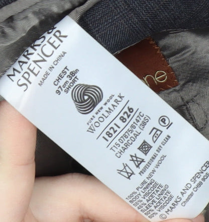 Mens UK Size 38 Marks and Spencer Regular Grey Suit Jacket