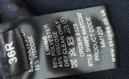 Mens UK Size 36 Skopes Regular Blue Suit Waistcoat