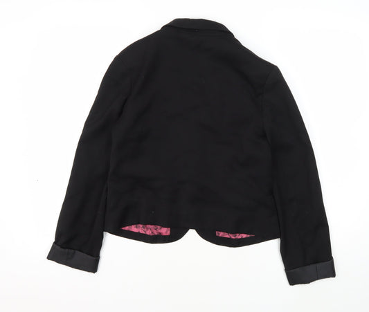 H&M Women's Black Blazer Size 14, Notch Lapel