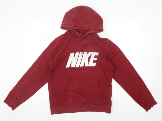 Mens UK Size S Nike Red Pullover Hoodie