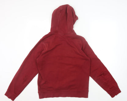 Mens UK Size S Nike Red Pullover Hoodie