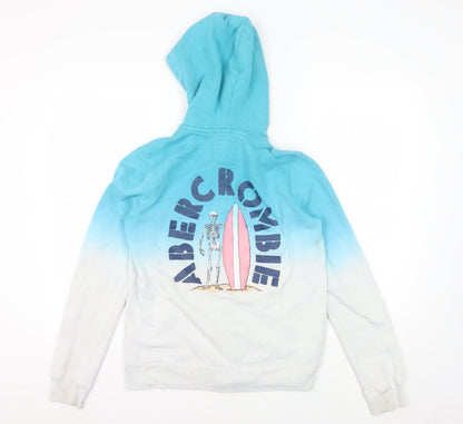 Abercrombie Kids Girls Blue Graphic Full Zip Hoodie 14-15