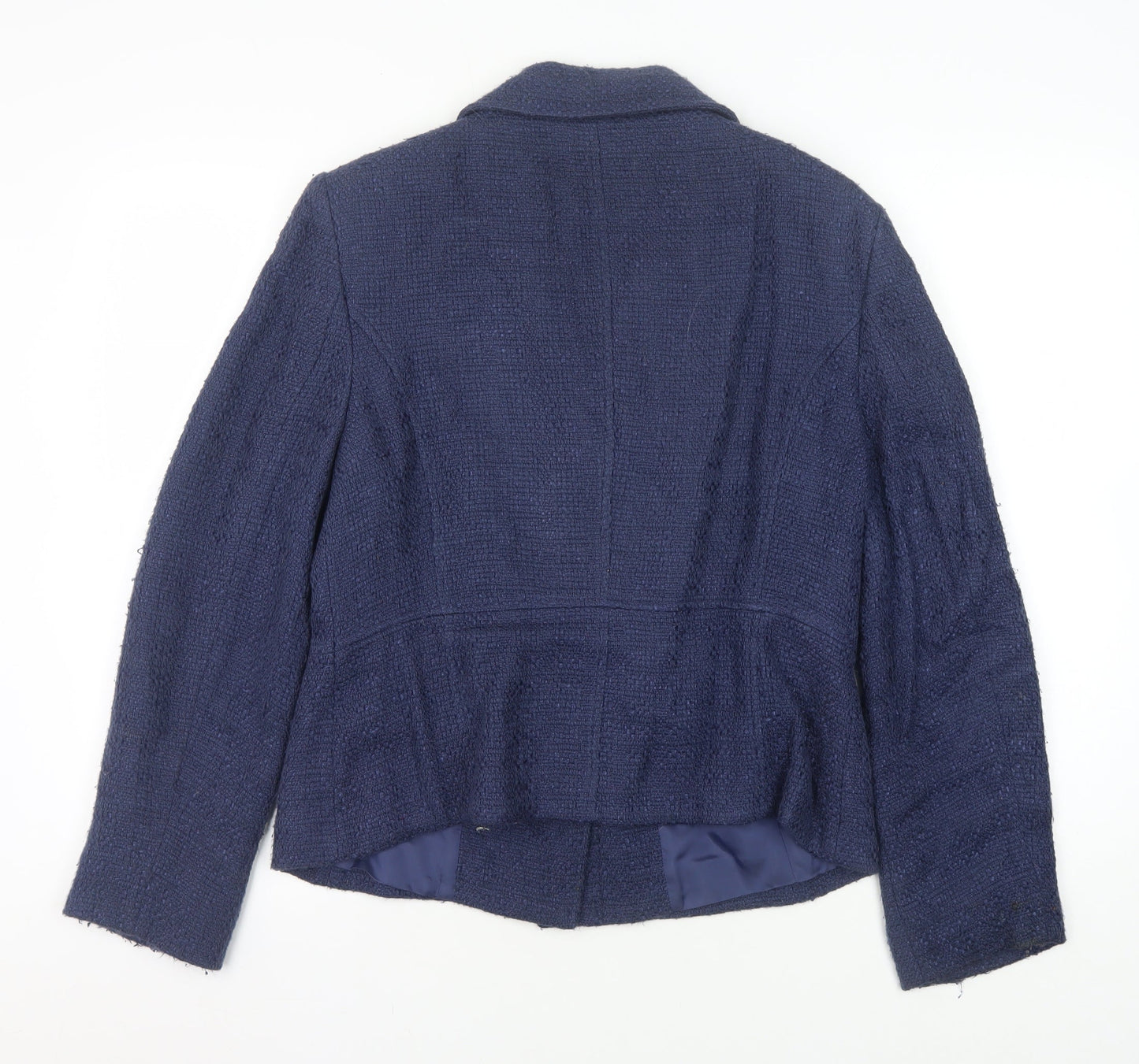 Viyella Women's Blue Bouclé Blazer Size 12