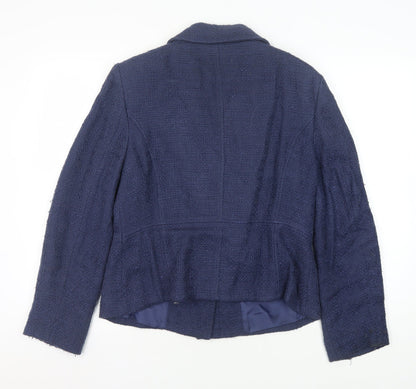 Viyella Women's Blue Bouclé Blazer Size 12