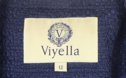 Viyella Women's Blue Bouclé Blazer Size 12