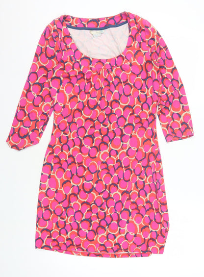Boden Women's Multicoloured Dress, Size 4, Geometric Pattern