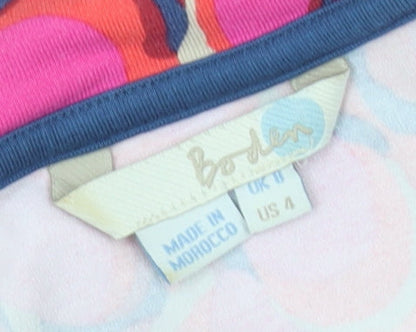 Boden Women's Multicoloured Dress, Size 4, Geometric Pattern