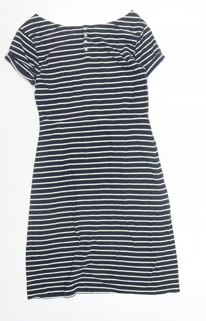 White Stuff Women's Black Striped Dress Size 8
