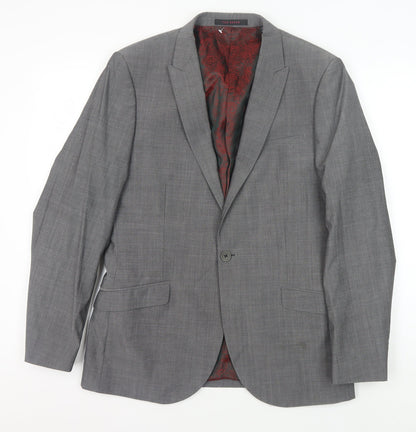 Mens UK Size 40 Ted Baker Regular Grey Suit Jacket